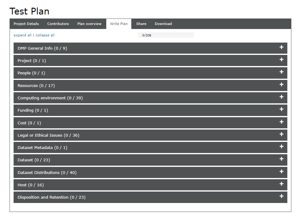 dmp questionnaire