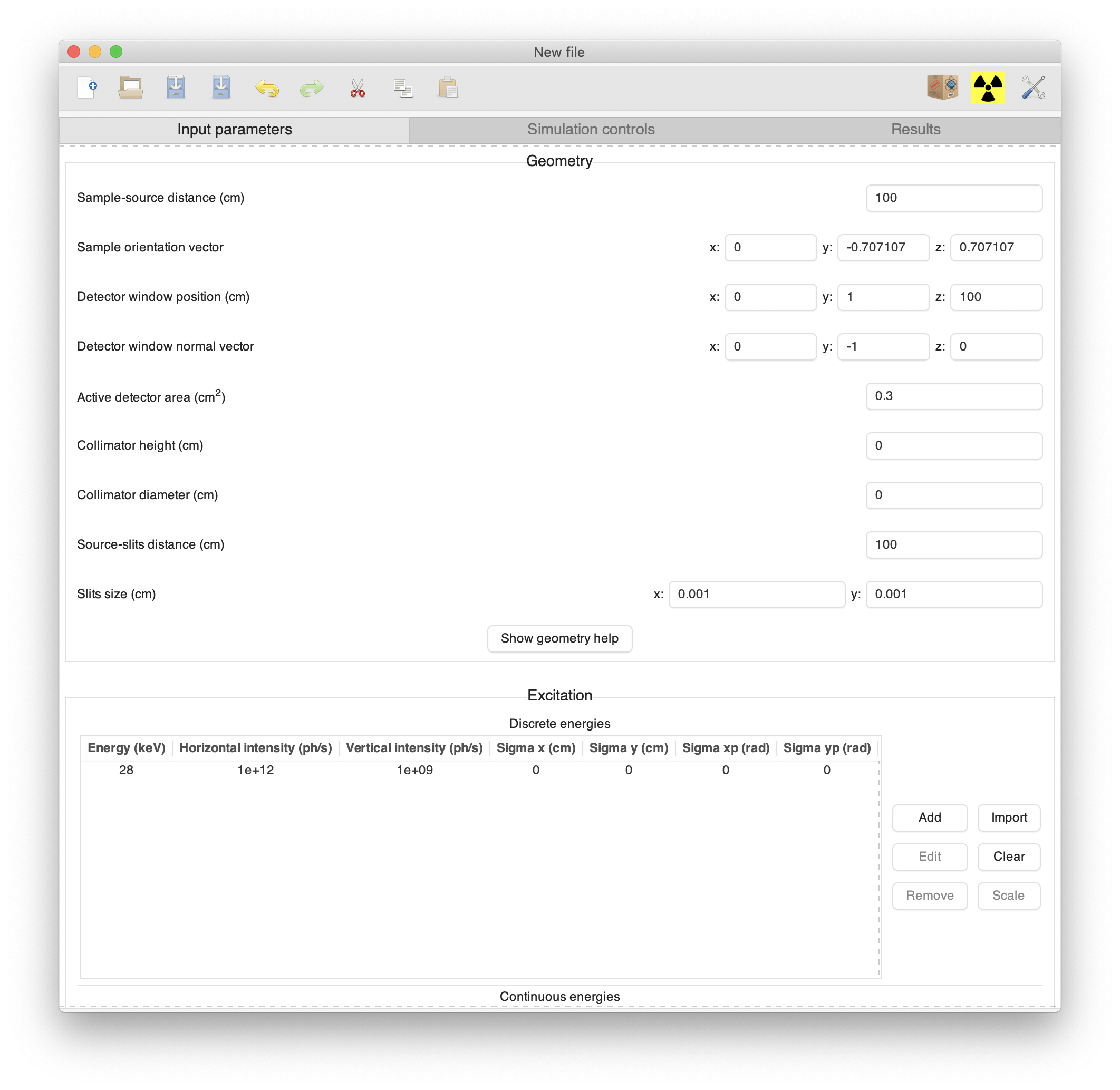 Geometry, excitation and beam absorbers