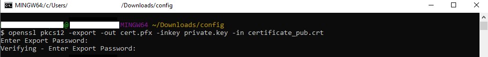 Image showing openssl command in use